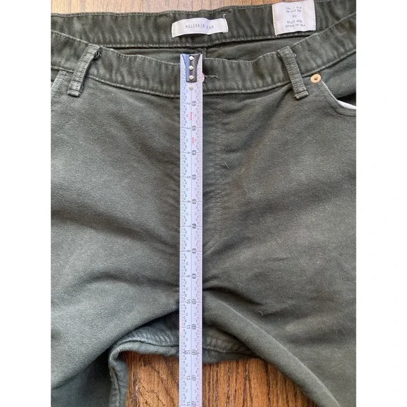 BILLY REID Moleskin Jean Mens Size 40x27 Dark Green Made In USA Pants